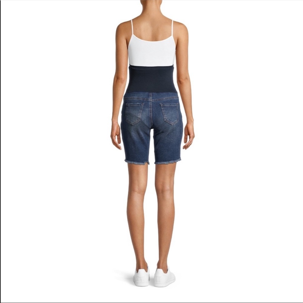 Maternity Denim Bermuda Shorts withFull Panel - Picture 4 of 6